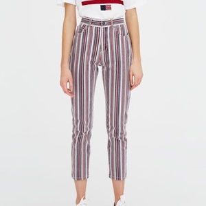 Pull & Bear Colored Striped Jeans - Women’s Size S